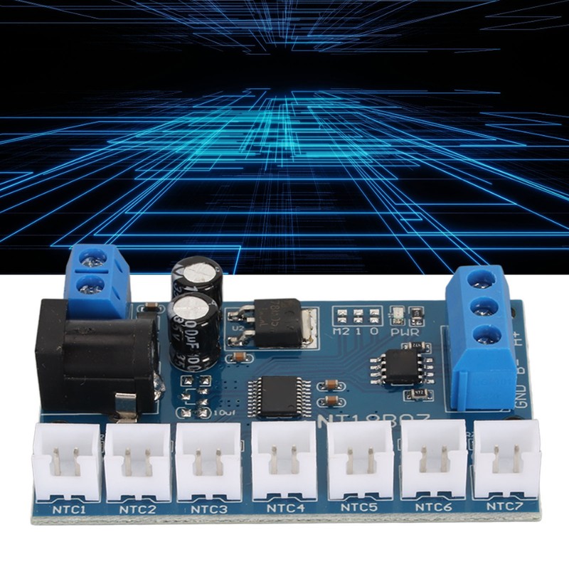 7 Channel RS485 Module NTC Temperature Sensor Measurement MODBUS RTU