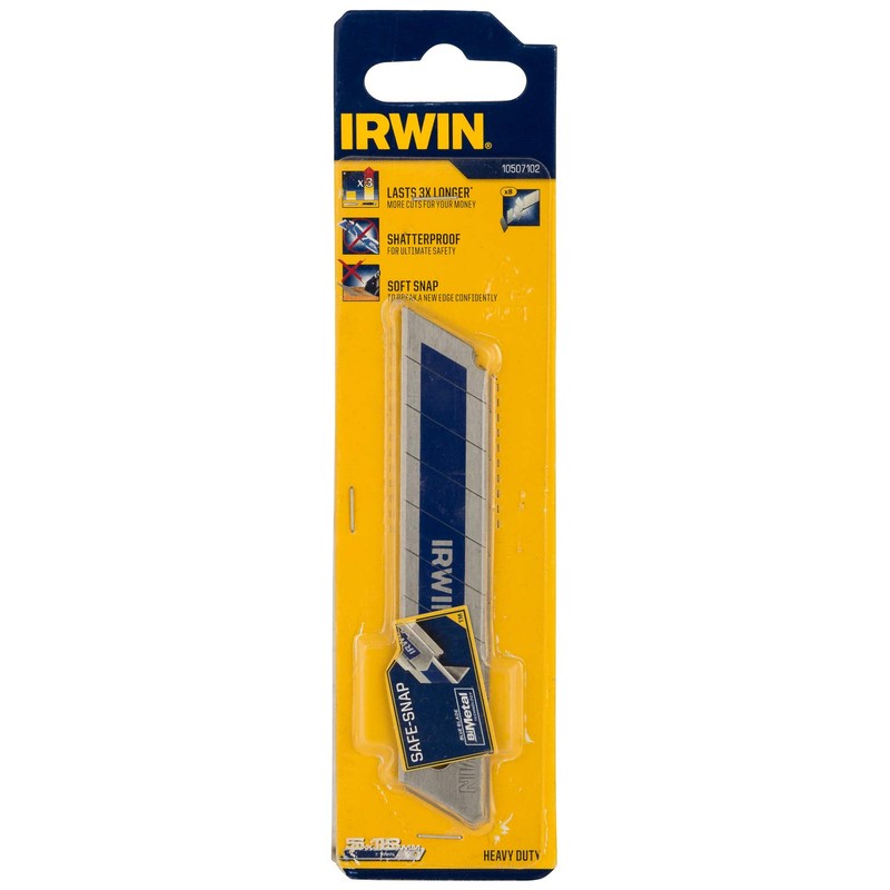 Irwin Snap Off Blades 18mm Blue Pack of 5 IRW10507102