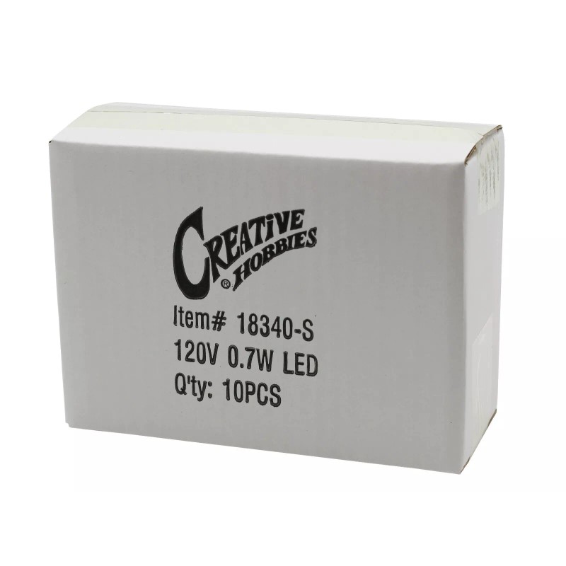 Creative Hobbies 10 Silicone Dipped LED Night Light Bulbs, For