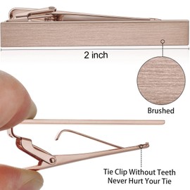 HAWSON 2 inch Tie Clip for Men in 1pcs/ 3pcs/4 pcs, Tie Bar Clip for Men's Skiny Necktie, Tie Pin Clip Gift Set for Working, metal, not known