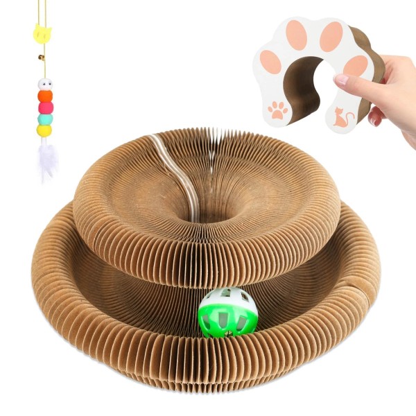 Goosheep Accordion Magic Organ Cat Scratching Board Toy - Kitty