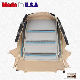 US Auto Nation 832-790-4949 2006 2007 2008 2009 2010 VW Jetta Driver Passenger Perforated Leather Cover Tan - Driver Bottom