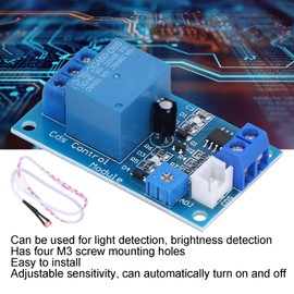 Eujgoov Photosensitive Resistor Module DC 5V Photoresistor Relay Switch One Output with Light Detection Sensor XH‐M131