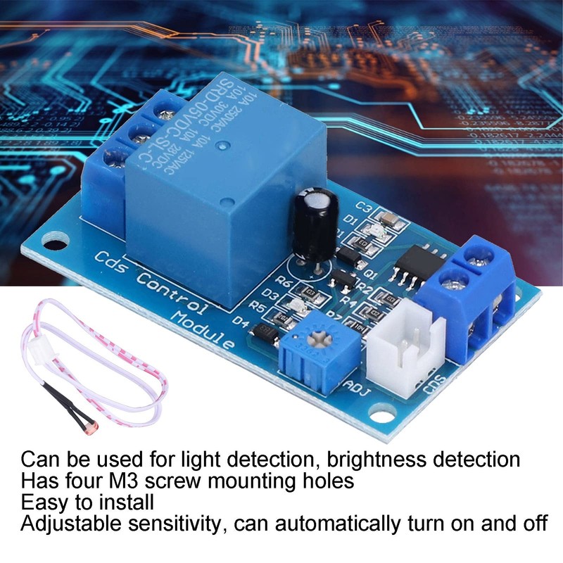 Eujgoov Photosensitive Resistor Module DC 5V Photoresistor Relay Switch One