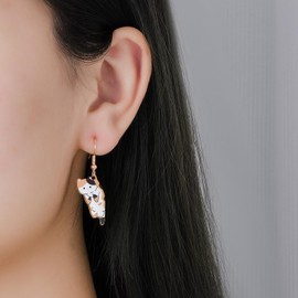 Catuni 6 pairs Cat Earrings Dangle for Women Hypoallergenic Kitty Earrings Gift for Cat Lovers