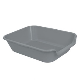 Blaucasa 1 Pack Extra Large Dog Litter Box Pan Tray (ABS Material), Low Entry Jumbo Senior Litter Boxes for Multiple Kitten Big Cats, Pet Safe Indoor Dog Potty (Dark Gray, 20" L x 15" W)