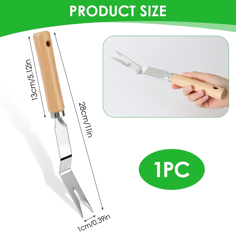 Weed Remover Tool, Dandelion Weeder Fork Gardening Hand Tools Stainless