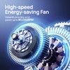 JZ.CAFE Portable Handheld Turbo Fan - 199 Speed Adjustable Mini