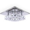 diisunbihuo Modern Crystal Chandelier 7.9 Inches Led Ceiling Light Mini