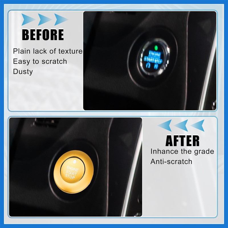 VekAuto Push to Start/Stop Button Cover Trim for Ford Explorer