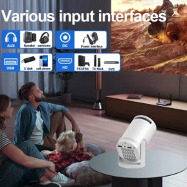 Besus Mini 180º 1080p Smart Beam Mini Projector - Wired USB Home Office Entertainment
