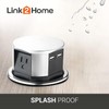 Link2Home 2 Pack Space Saver Pop Up Outlet with USB,