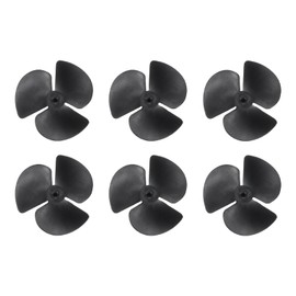 sourcing map 6Pcs RC Boat Propeller, 3 Blades Propellers 1.9mm Hole Dia 40mm OD CW Clockwise Rotating Drill Propeller for RC Boat, DIY Ship Model, Black