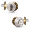 Probrico Satin Nickel Deadbolts, Front Door Deadbolts with Key, Single
