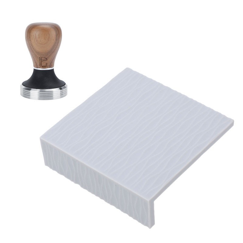 Silicone Coffee Tamper Mat Stainless Steel Coffee Tamper with 58mm