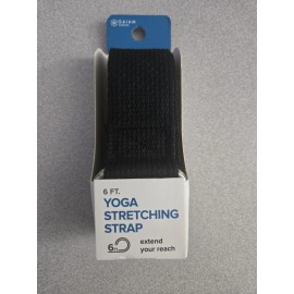 Gaiam EVOLVE By GAIAM Black 6ft Yoga Strap 100% Polyester Brand New