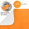 Kigai Orange Dotted Line Dish Drying Mat, Microfiber Absorbent Drying
