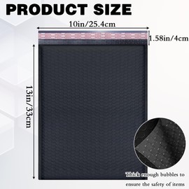 30 Pack 10x13 Inch Poly Bubble Mailers, Padded Envelopes with Self Seal Adhesive Strip, Waterproof Lightweight Mailing Shipping Bags for Thick Books Clothes Holiday Gifts Business Packaging