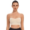 ANGOOL Women's Bandeau Strapless Bra without Underwire, Padded Bralette Bra,