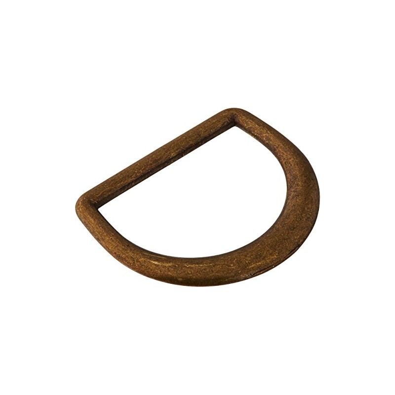 Clover D Ring 20mm: Antique Gold, 1