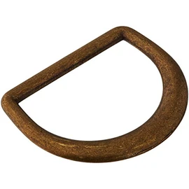Clover D Ring 20mm: Antique Gold, 1