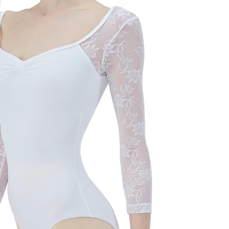 s.lemon Ballet Lace Leotard, Ballet Leotard, Long Sleeve, Lace, Adult,