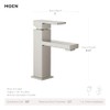 Moen Revyl Matte Black One-Handle Single Hole Modern Bathroom Sink
