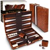 Crazy Games Backgammon Sets for Adults with Premium Leather Case