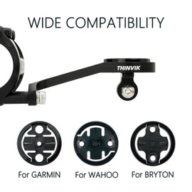Thinvik Out-Front Extended Bike Computer Mount for Wahoo Gopro Bryton Series Combo Mount GPS Bike Computer