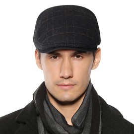 YOUTHGO Gorros Planas Hombre Gorra Clásica de Tweed Boina Gorra de los años 20, Gorra de Vendedor de Periódicos de Gatsby, Gorra de Gatsby para Hombres