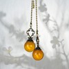 Set of 2 Vintage-Style Amber Fan Pull Ceiling Fan Chain
