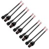 ALITOVE 5 Pairs 2 Pin 2 Core Male Female Plug