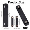 Beebeecraft 2 Sets Shoulder Strap PU Leather Black Replacement Detachable