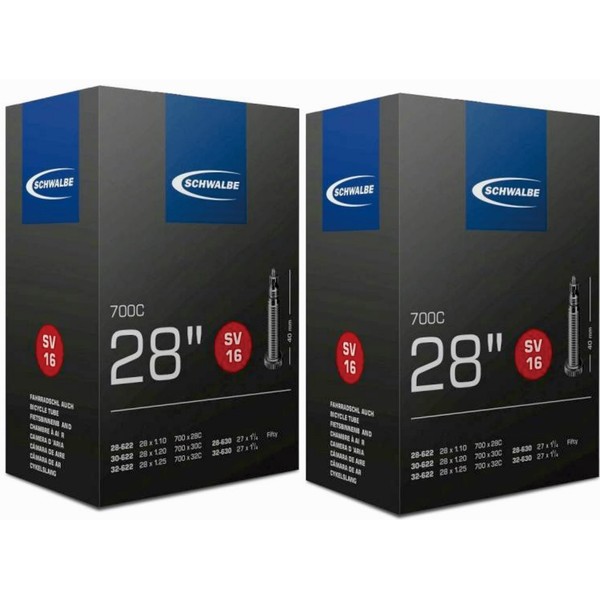 SCHWALBE 700 x 28/32C Tube Presta Valve 16SV Set of