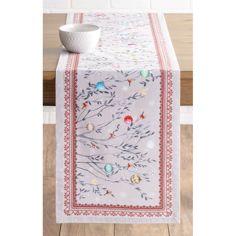 Maison d'Hermine Thanksgiving / Christmas Table Runner, 100% Cotton, 50