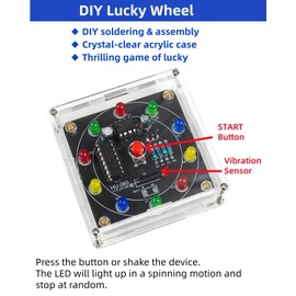 DIY Lucky Wheel Soldering Practice kit, Complete Soldering Project kit with Components, PCB & Enclosure, Perfect for Electronics Enthusiasts & Beginners,Advanced Version