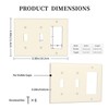 Beige Tan Cream 3-Gang 2-Toggle 1-GFCI/Decorator Combination Light Switch Decorative