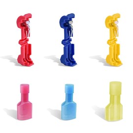 TVETE Wiring Connectors, T-Shape, Wire Connection Connectors, T-Connectors, Crimp Wiring Splice Connectors, T-Quick Cable Connectors, Set of 60 (30 Pairs) Car Wiring Branch Connectors, Electro Taps,