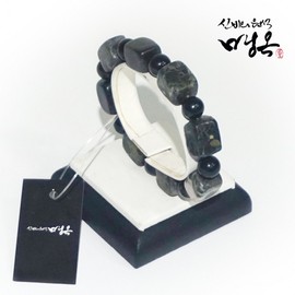Maegok Square Bead Natural Stone Bracelet Maegok Square Bead Bracelet/18cm (Unisex)