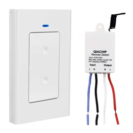 QIACHIP Mini Receiver Kit, 100ft RF Range,AC 110V 120V Wireless Wall Light Switch No Wiring, No WiFi Required, for Lights, Ceiling Lights, Fans
