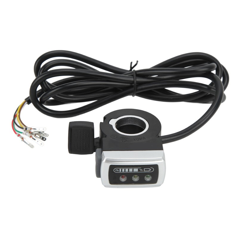 6 Wire Thumb Throttle with ON/OFF Switch Battery Indicator 22mm