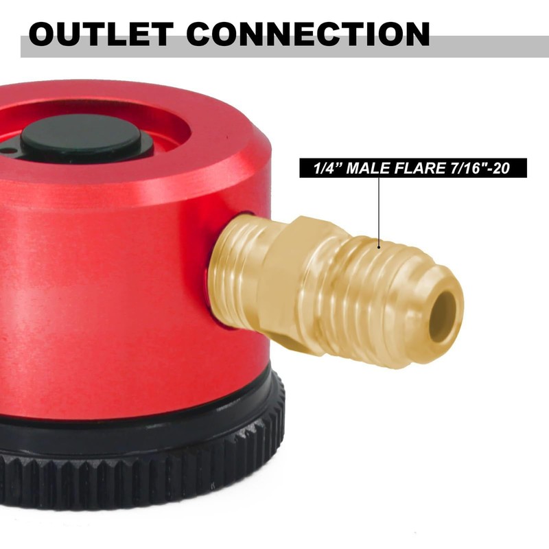 Nitrogen Purge Tool, 1/4 Inch Connector Nitrogen Gas Regulator Brazing