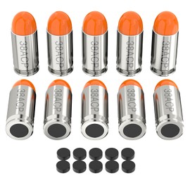 Befbox 380acp Snap Caps Training Dummy Rounds Practice Safe Loading Firing Close to Real Weight,Orange, 10PK