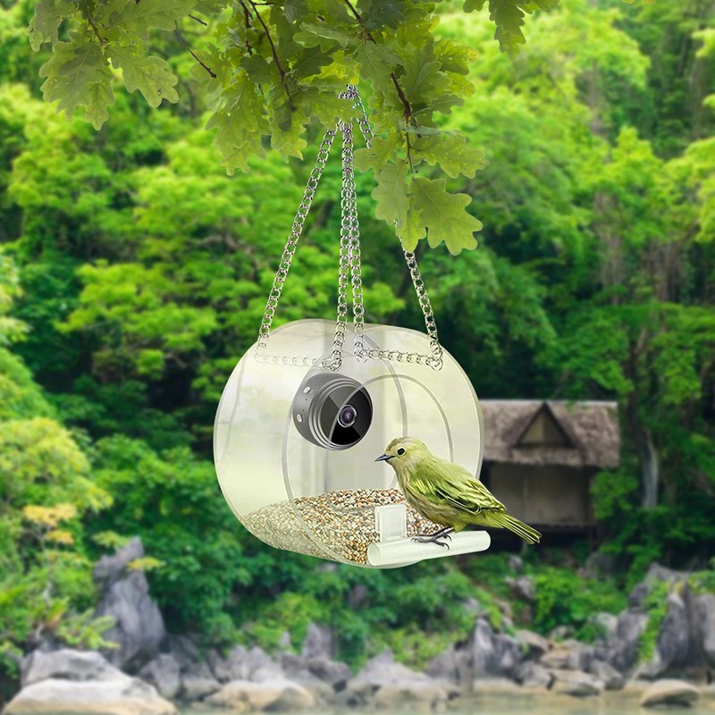 Smart Bird Feeder Night Vision Hanging Bird Feeder with Camera