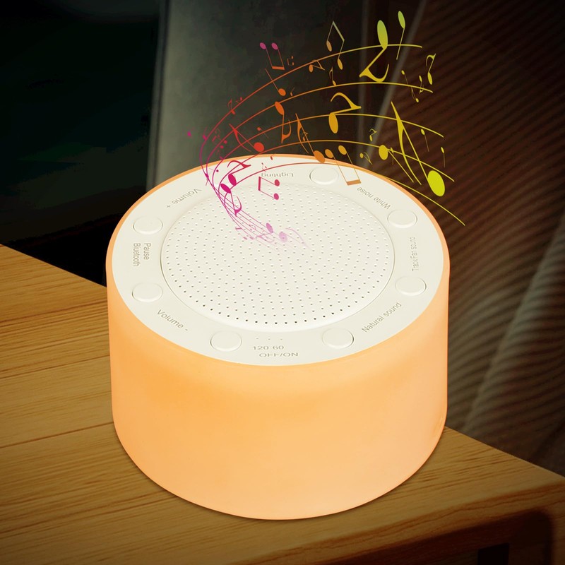 Alaoo White Noise Machine, Tragbare Baby-Einschlafhilfe, Einschlafhilfe mit 14 Geräuschen,