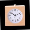 Mobestech Creative Wooden Square Alarm Clock with Night Light Snooze