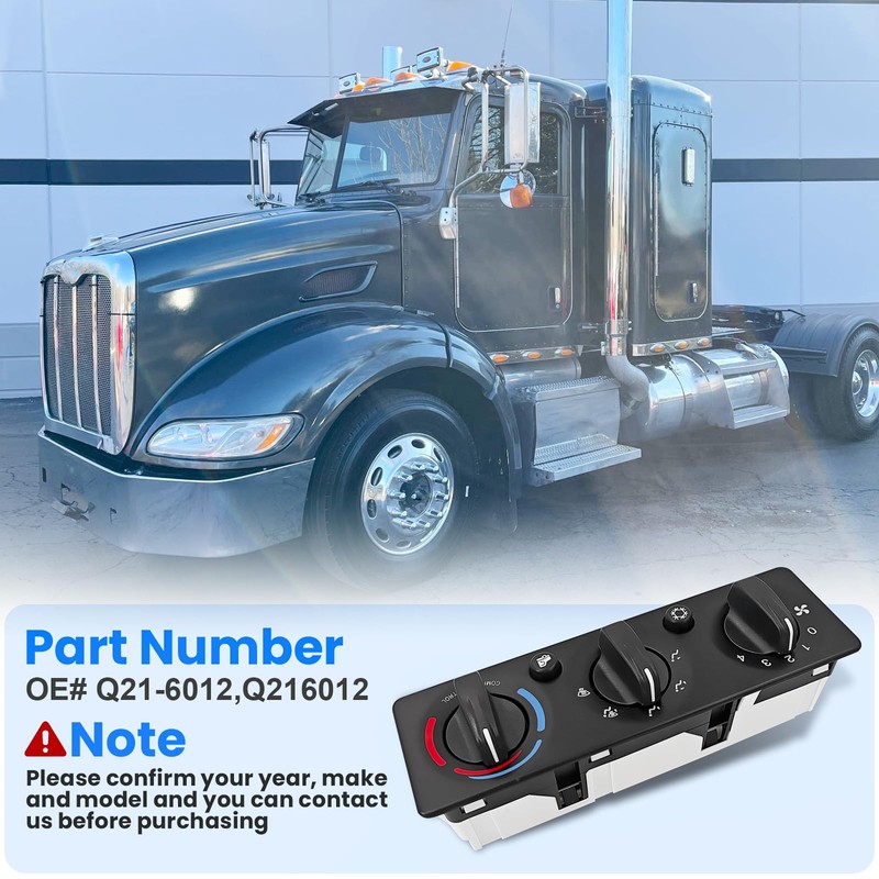 Kartiyer Q21-6012 Cab HVAC Heater Climate Control Module Panel Switch