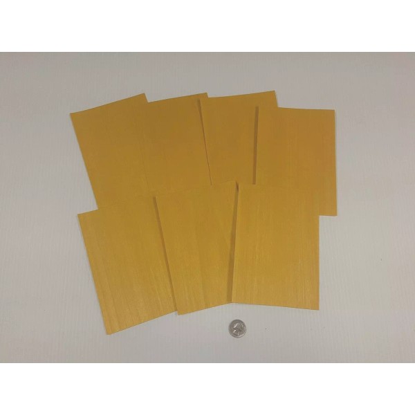 Unbranded/Generic 1 Lot Of 7pcs Dyed Yellow Raw Veneer Shorts,