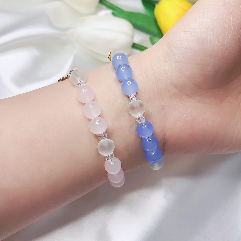 Kawaii Beaded Bracelet, Cinnamoroll Crystal Bead Bracelet, Elastic Attraction Relationship