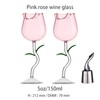 JMOREGO Creative Rose Flower Wine Glasses Crystal Red Wine Glasses,